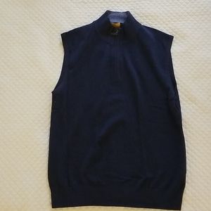 Robert Talbott cotton cashmere quarter zip sweater